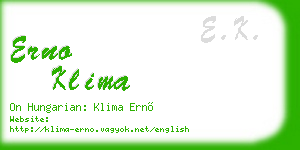 erno klima business card
